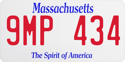MA license plate 9MP434