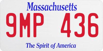 MA license plate 9MP436