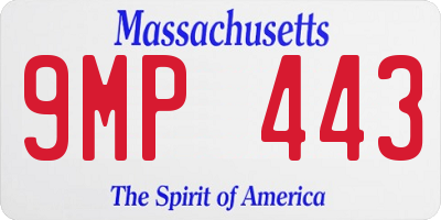 MA license plate 9MP443