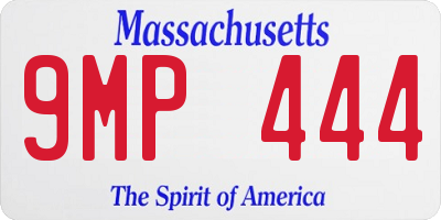 MA license plate 9MP444