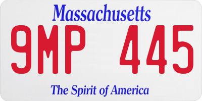 MA license plate 9MP445