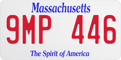 MA license plate 9MP446