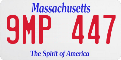 MA license plate 9MP447