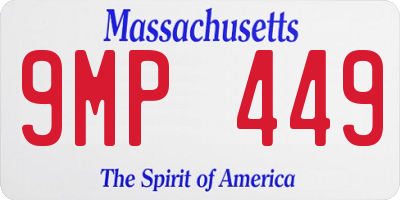 MA license plate 9MP449