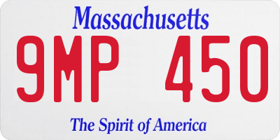 MA license plate 9MP450