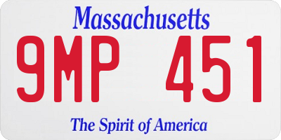 MA license plate 9MP451