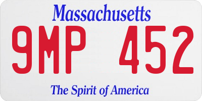 MA license plate 9MP452