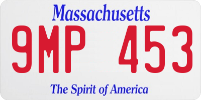 MA license plate 9MP453