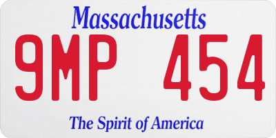 MA license plate 9MP454