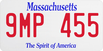 MA license plate 9MP455