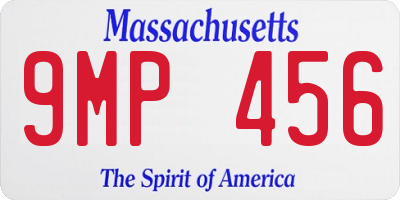 MA license plate 9MP456