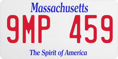 MA license plate 9MP459
