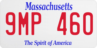 MA license plate 9MP460