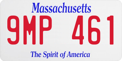 MA license plate 9MP461