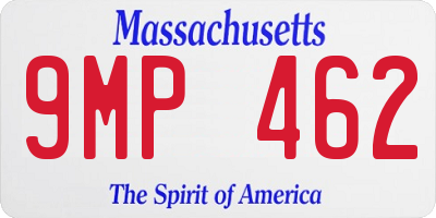MA license plate 9MP462