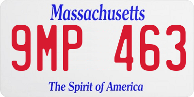 MA license plate 9MP463
