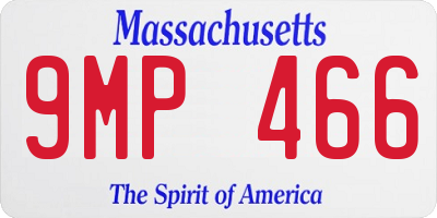MA license plate 9MP466