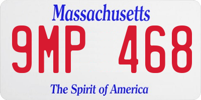 MA license plate 9MP468