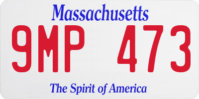 MA license plate 9MP473