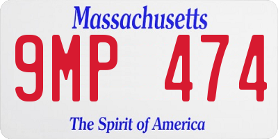 MA license plate 9MP474