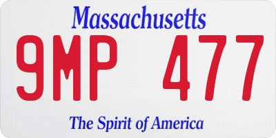 MA license plate 9MP477