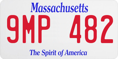 MA license plate 9MP482