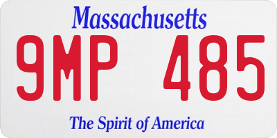 MA license plate 9MP485