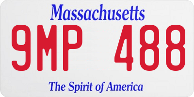 MA license plate 9MP488