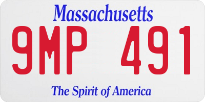 MA license plate 9MP491
