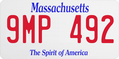 MA license plate 9MP492