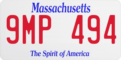 MA license plate 9MP494