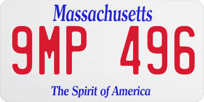 MA license plate 9MP496