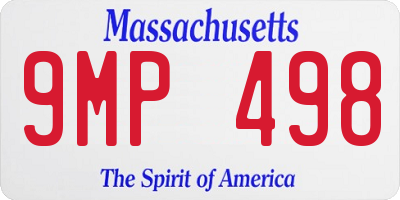 MA license plate 9MP498