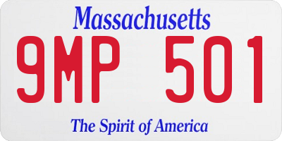 MA license plate 9MP501