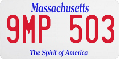 MA license plate 9MP503