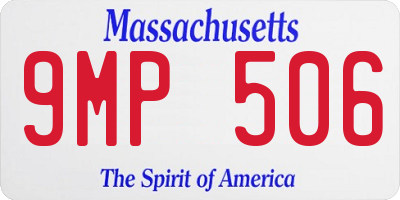 MA license plate 9MP506