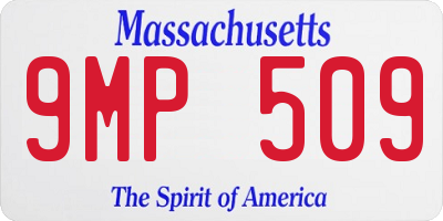 MA license plate 9MP509