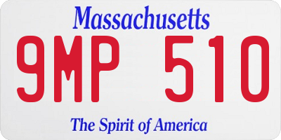 MA license plate 9MP510