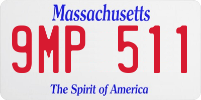 MA license plate 9MP511