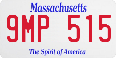 MA license plate 9MP515