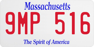 MA license plate 9MP516