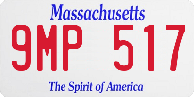 MA license plate 9MP517