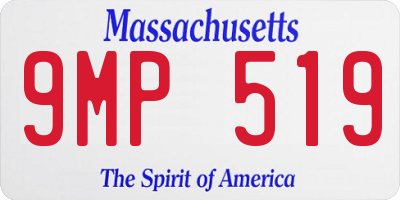 MA license plate 9MP519