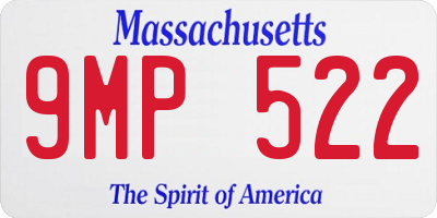 MA license plate 9MP522