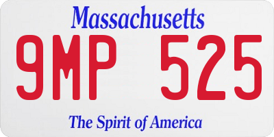 MA license plate 9MP525