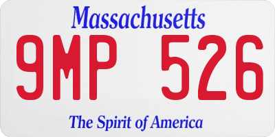 MA license plate 9MP526