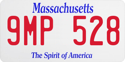 MA license plate 9MP528