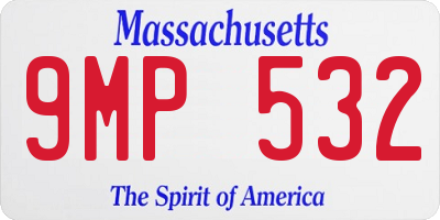 MA license plate 9MP532