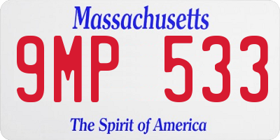 MA license plate 9MP533