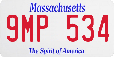 MA license plate 9MP534